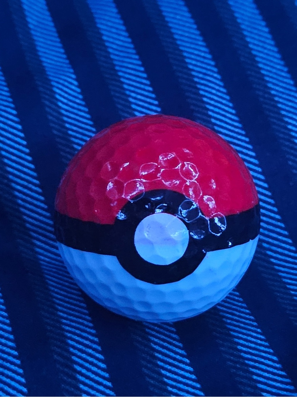 Red and White Novelty Kids Golf Ball - Fun Poké-Style Design